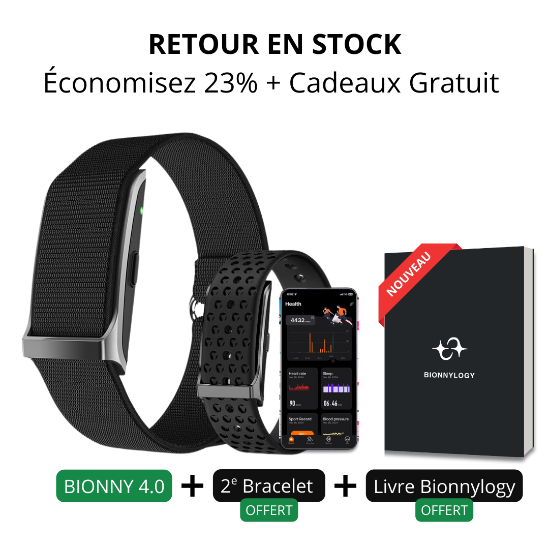 Bionny 4.0 - Le bracelet santé biométrique qui comprend votre corps mieux que vous.