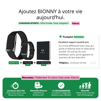 Bionny 4.0 - Le bracelet santé biométrique qui comprend votre corps mieux que vous.