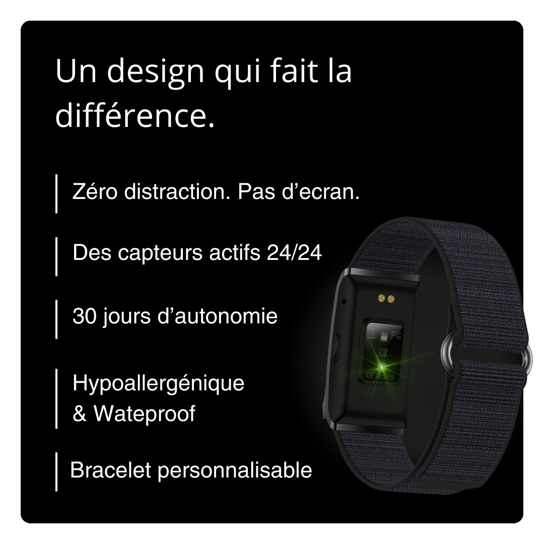 Bionny 4.0 - Le bracelet santé biométrique qui comprend votre corps mieux que vous.