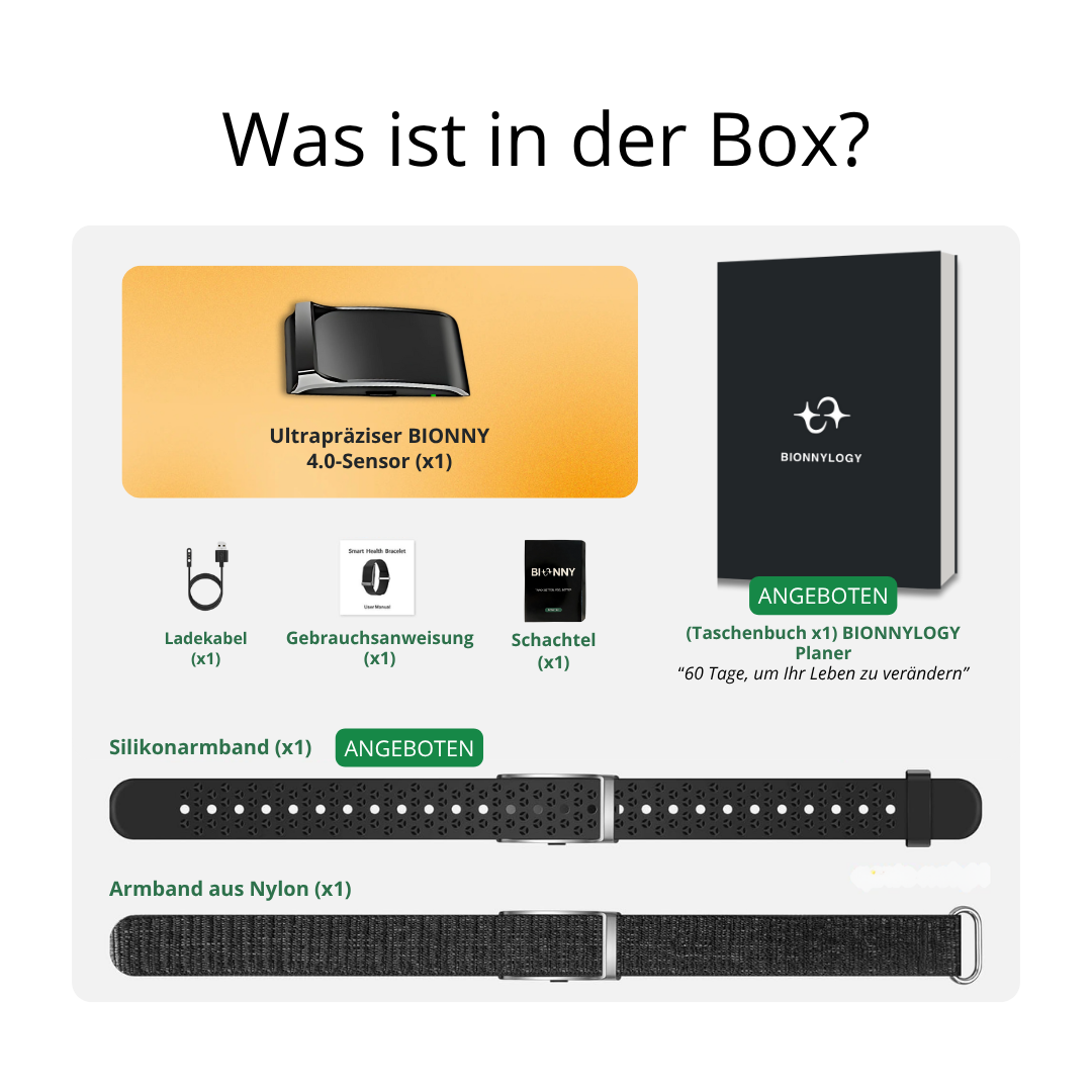 Bionny 4.0 - Das biometrische Gesundheitsband, das deinen Körper besser versteht als du selbst.