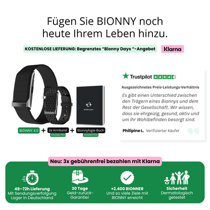 Bionny 4.0 - Das biometrische Gesundheitsband, das deinen Körper besser versteht als du selbst.